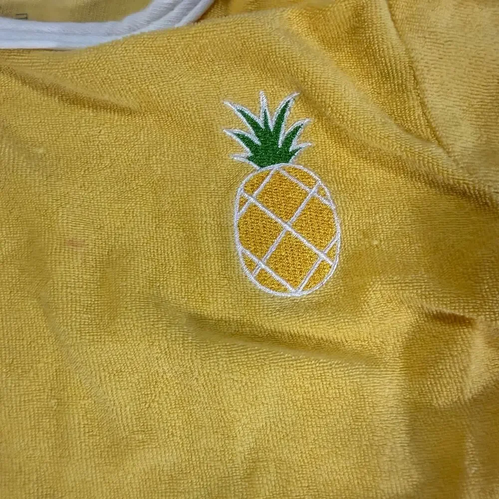 Bearpaw Toddler Girls Yellow Pineapple Terry Cloth Short Set 4T Cute Summer Set